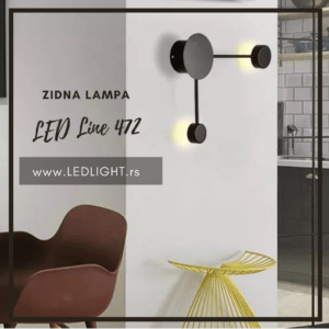 Zidna lampa LED Line 472 Black