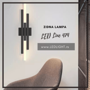 Zidna lampa LED Line 474 Black