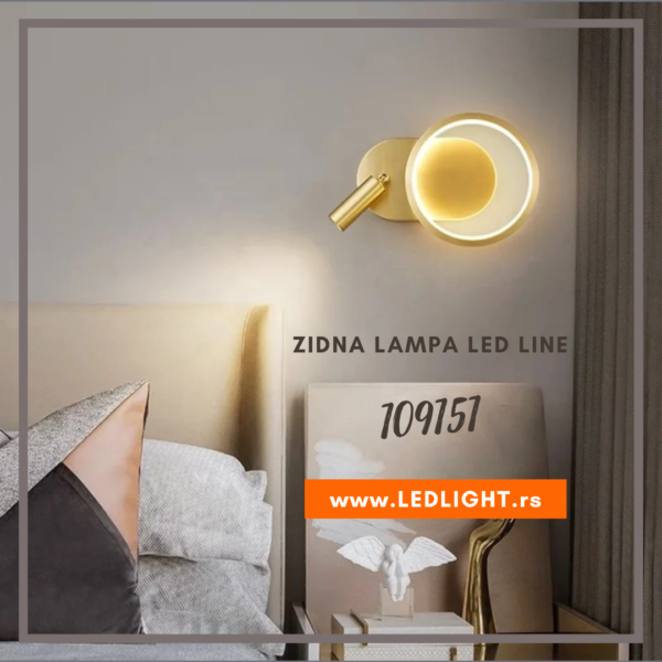 Zidna lampa LED Line 109151 brass