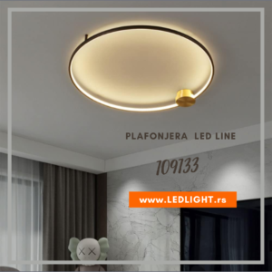 Plafonjera LED Line 109133 brass & crna Ø400