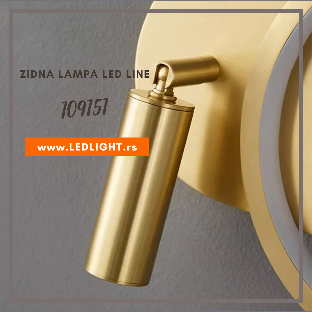 Zidna lampa LED Line 109151 brass 1