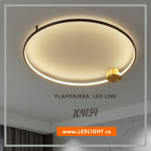 Plafonjera LED Line 109134 brass & crna Ø600
