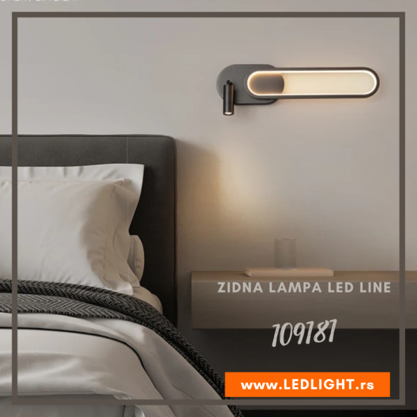 Zidna lampa LED Line 109181 crna 2