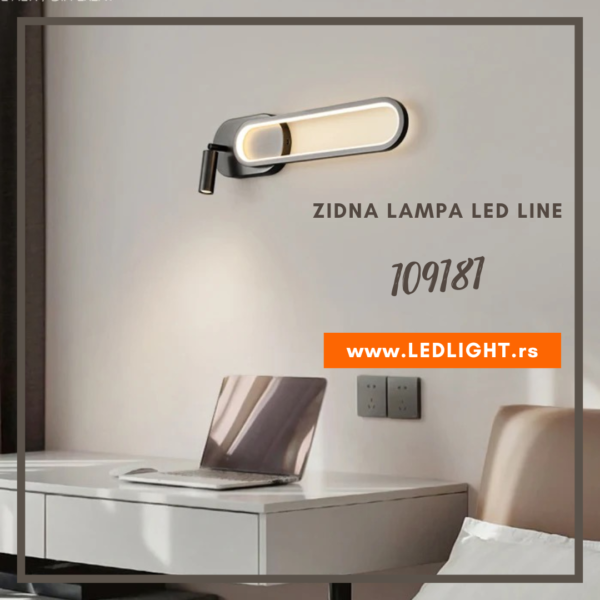 Zidna lampa LED Line 109181 crna 1